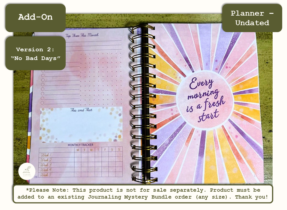*ADD* an Undated Planner