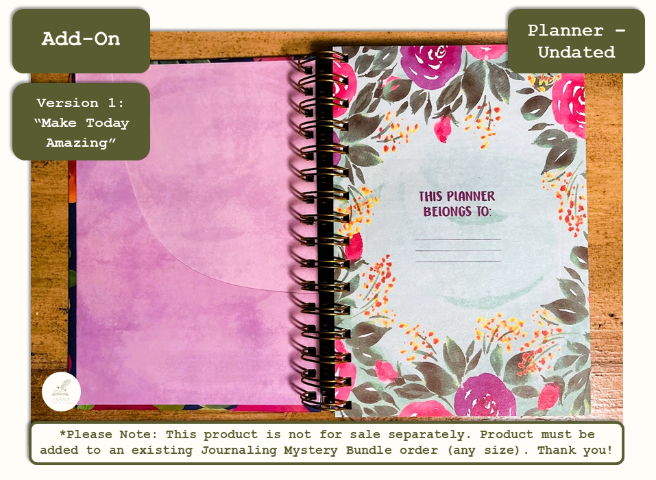 *ADD* an Undated Planner