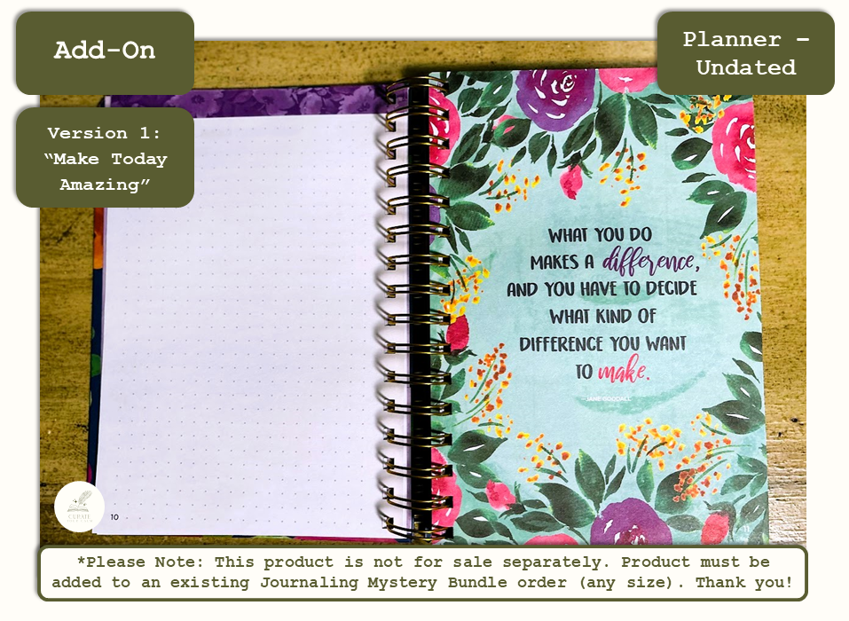*ADD* an Undated Planner