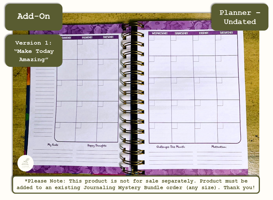 *ADD* an Undated Planner