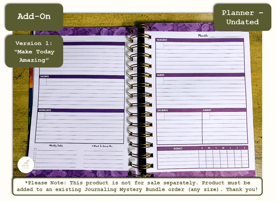 *ADD* an Undated Planner