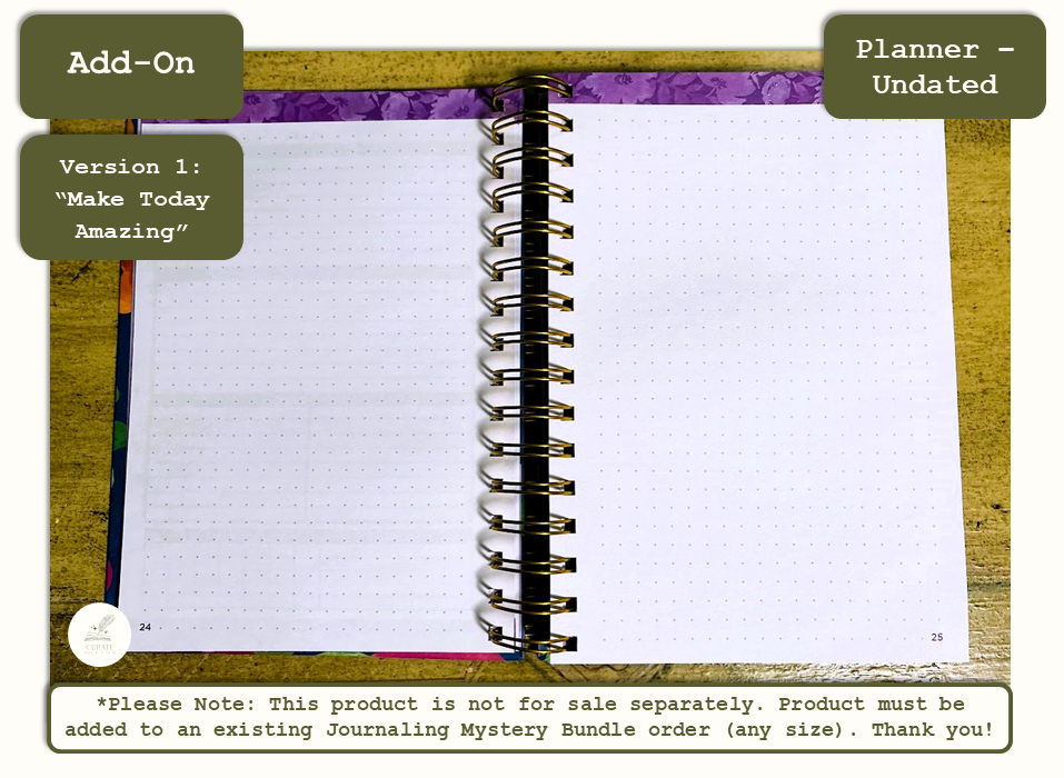 *ADD* an Undated Planner