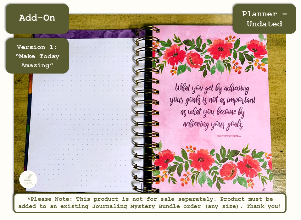 *ADD* an Undated Planner